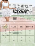 SUPERSUN Women's Yoga Skort with Pockets High Waist