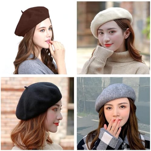 Lafefe Wool Beret - Claret (Autumn/Winter Retro)