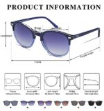 DUCO Classic Round Polarized UV400 Vintage Sunglasses