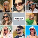 Kimorn Rectangle Retro Sunglasses 90s Vintage Square