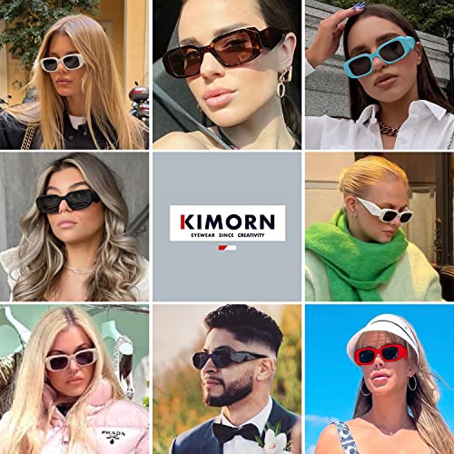 Kimorn Rectangle Retro Sunglasses 90s Vintage Square