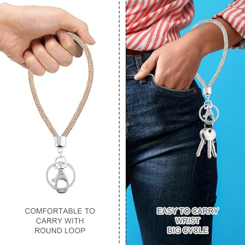 Teaaha 3 PCS Rhinestone Wristlet Keychain for Women