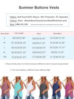 iChunhua Women's Sleeveless Button-Up Tank Top