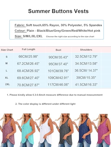 iChunhua Women's Sleeveless Button-Up Tank Top