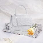 Larcenciel Sparkly Women's Clutch with Detachable Chain