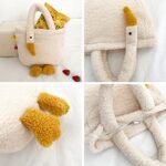 XACKWUERO Women Cute Plush Goose Shoulder Bag