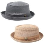 HunterBee 2 pcs Women Ladies Mesh Straw Fedora Hat