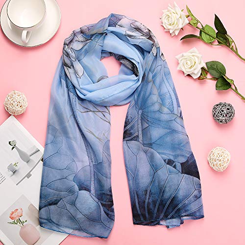 4 Pack Chiffon Sheer Scarves for Women and Girls
