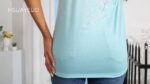 HSUAYEUD Women's Summer Casual Print Short Sleeve Top