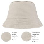 Ramoni Foldable Summer Bucket Hat for Men & Women (Beige)