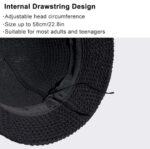 Malaxlx Womens Mesh Woven UV Protection Bucket Hat