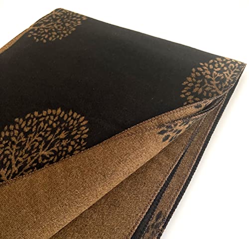 Cashmere Tree Life Reversible Scarf - Black, 200cm