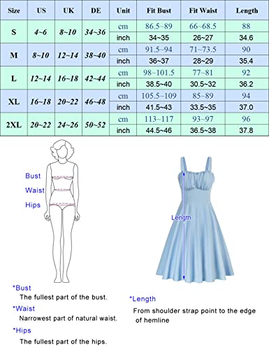 Belle Poque Women's Vintage Sleeveless Midi Dress