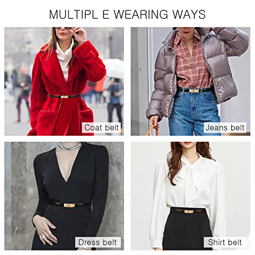 LumiSyne Women Skinny Leather Belt Adjustable Slim Waist