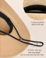FURTALK Women's UPF 50 Foldable Wide Brim Straw Hat