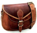 Firu Handmade Vintage Brown Leather Crossbody Bag