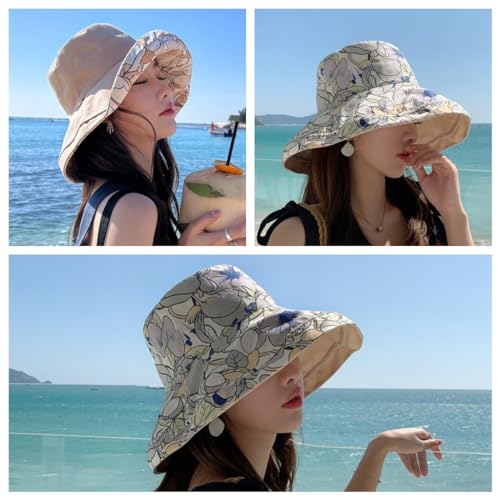 Reversible UV Protection Bucket Hat - Women, Wide Brim