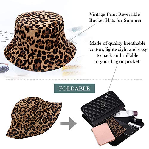 Reversible Cotton Bucket Hat - Women’s Summer Beach Hat