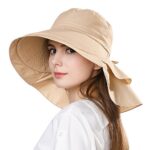 Comhats Wide Brim UV Protection Cotton Sun Hat for Women