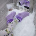 AJVANI Women's Winter Slipper Boots with Pom Pom, Faux Fur