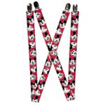 Mickey Mouse Expressions Suspenders - Red/Black/White