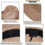 Sequins Hollow Out Fedora Sun Hat - Foldable & Packable