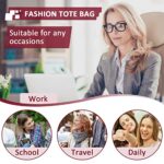 VASCHY Women's PU Leather Handbag, Triple Compartments