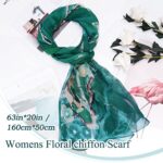 BLURBE Floral Print Chiffon Scarf - Lightweight
