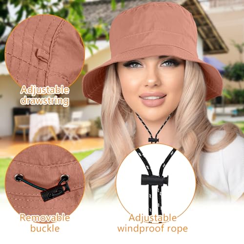 BBXWANG Packable Bucket Hat Women Adjustable Summer