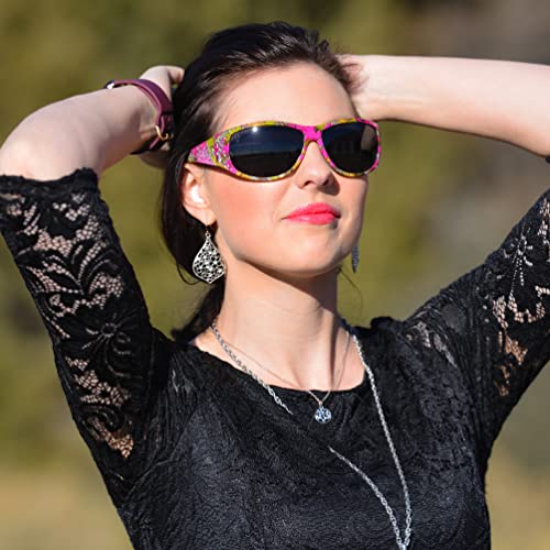 Hornz Pink & Purple Camo Polarised Sunglasses + Pouch