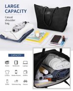 LIVACASA 49cm Water Resistant Tote Bag with Zip and Pockets
