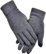 Outrip Women's Winter Touchscreen Gloves (Gray, M)