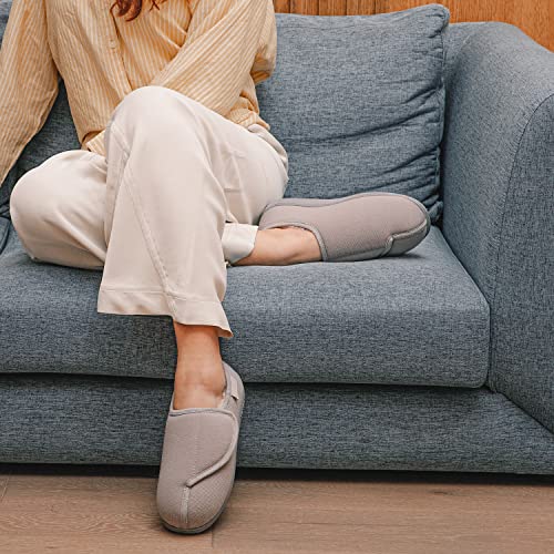 LongBay Women's Wide Fit Memory Foam Slippers