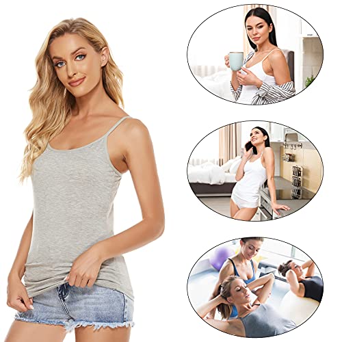 BQTQ 6 Pcs Basic Camisole Adjustable Strap Vest Top