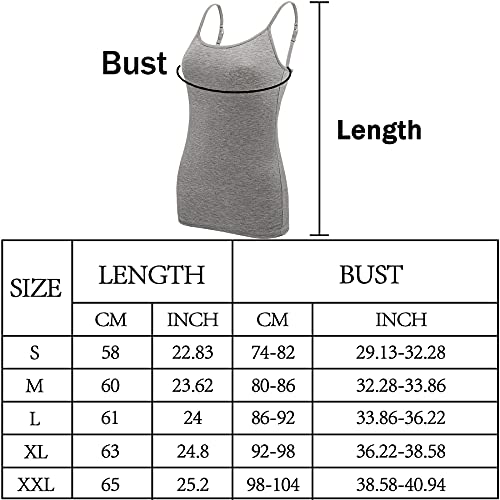 BQTQ 5-Piece Adjustable Strap Camisole for Women & Girls