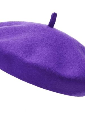 Women's Wool French Beret - Solid Color Fashion Hat