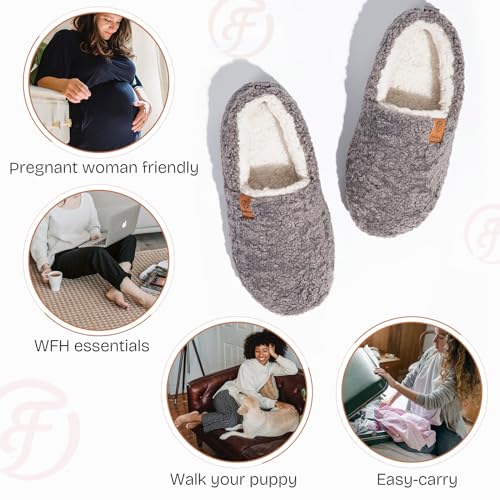EverFoams Women's Shearling Memory Foam Slippers
