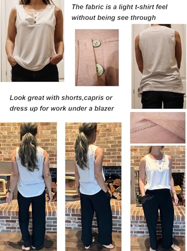 iChunhua Women's Sleeveless Button-Up Tank Top