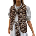 YILEEGOO Women's Vintage Leopard Print Sleeveless Vest