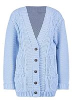 LUXFAB Womens Long Sleeve Cable Knit Cardigan UK 8-26