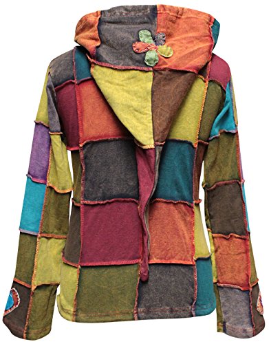 SHOPOHOLIC FASHION Women Love Peace Patchwork Hoodie