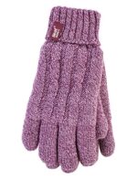 HEAT HOLDERS - Ladies Thermal Cable Knit Gloves