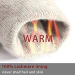 Harssidanzar Women's Leather Gloves, Winter Cashmere