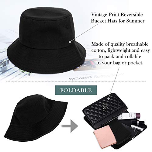 ECOMBOS Cotton Bucket Hat for Women Men Teens