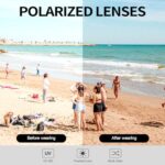 LVIOE Womens Polarized Sunglasses with Wraparound Frame