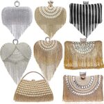BDXMKS Women Tassel Evening Bag Diamond Beads Clutch
