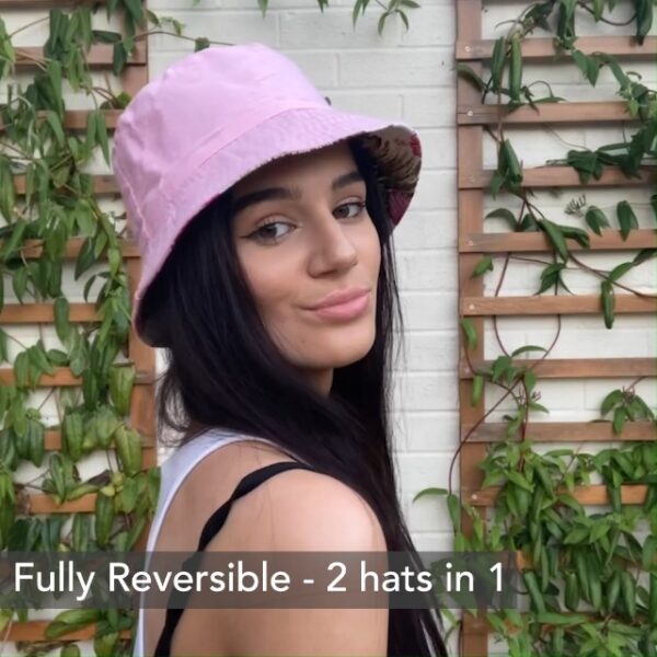 TOSKATOK Ladies Reversible Cotton Floral Sun Hat