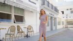 Elegant Vintage Tweed Bodycon Midi Dress for Women