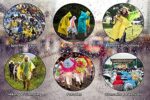 Cosowe 2 Pack Reusable Rain Ponchos with Hoods, Waterproof