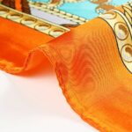 QBSM Womens 60cm Satin Silk Formal Square Neck Scarf
